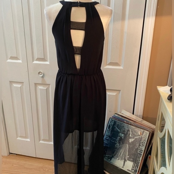 Doe & Rae High Low Halter Dress Size Small Sage Green - Picture 10 of 12